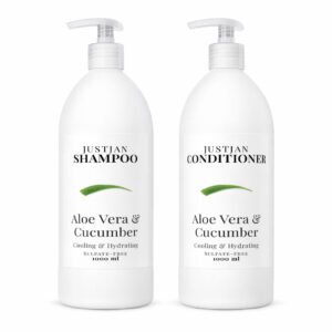 Justjan Aloe & Cucumber shampoo and conditioner set 1L bottles