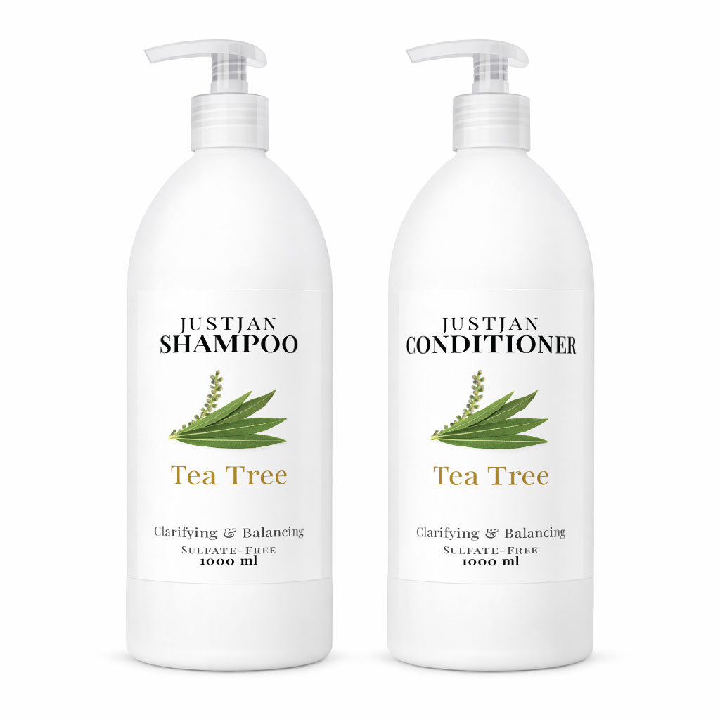 Justjan Tea Tree shampoo and conditioner set 1L bottles